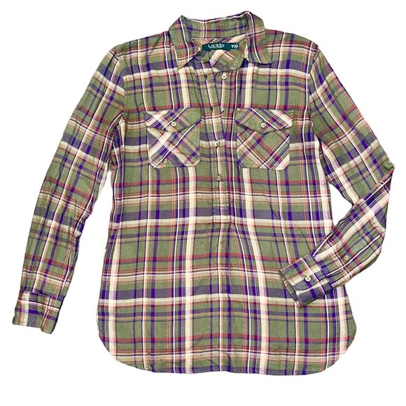 Ralph Lauren Plaid Tunic Blouse - Picture 3 of 9